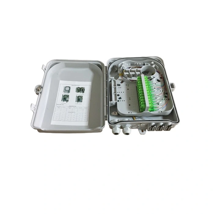 Fiber Optic Distribution Box 24 Cores FTTH Optical Fiber Terminal Box for Splitter 1: 16/2: 8 Wall Mounting Fiber Box 24 Ports Outlet Fibers