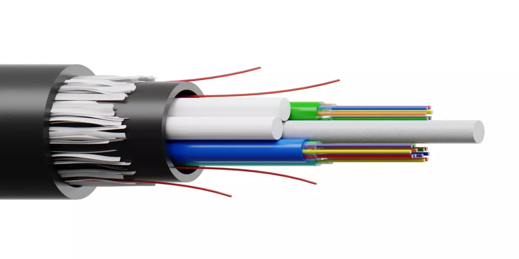 FTTH Duct/Bury/Aerial GYFTY-G 24 36 48 Core Fiber Optic Duct Cable