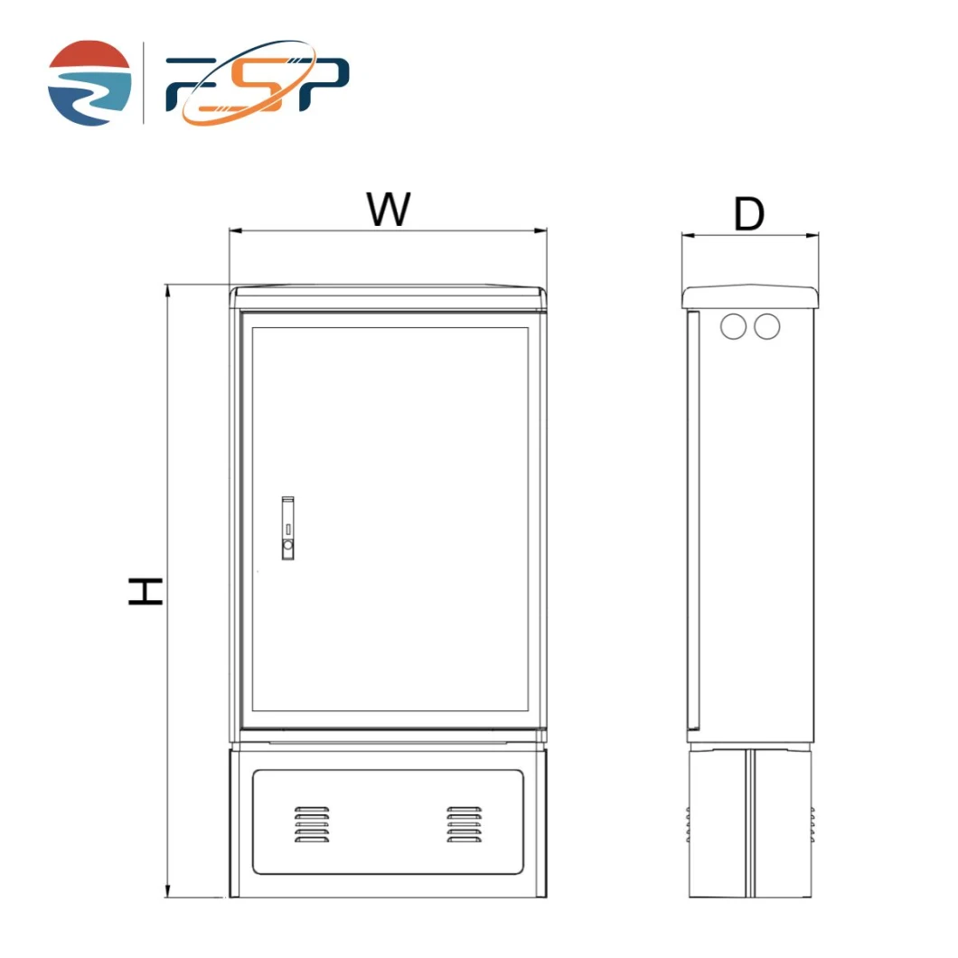 288 Cores Outdoor Optical Fiber Distribution Cabinet with Box Splitter