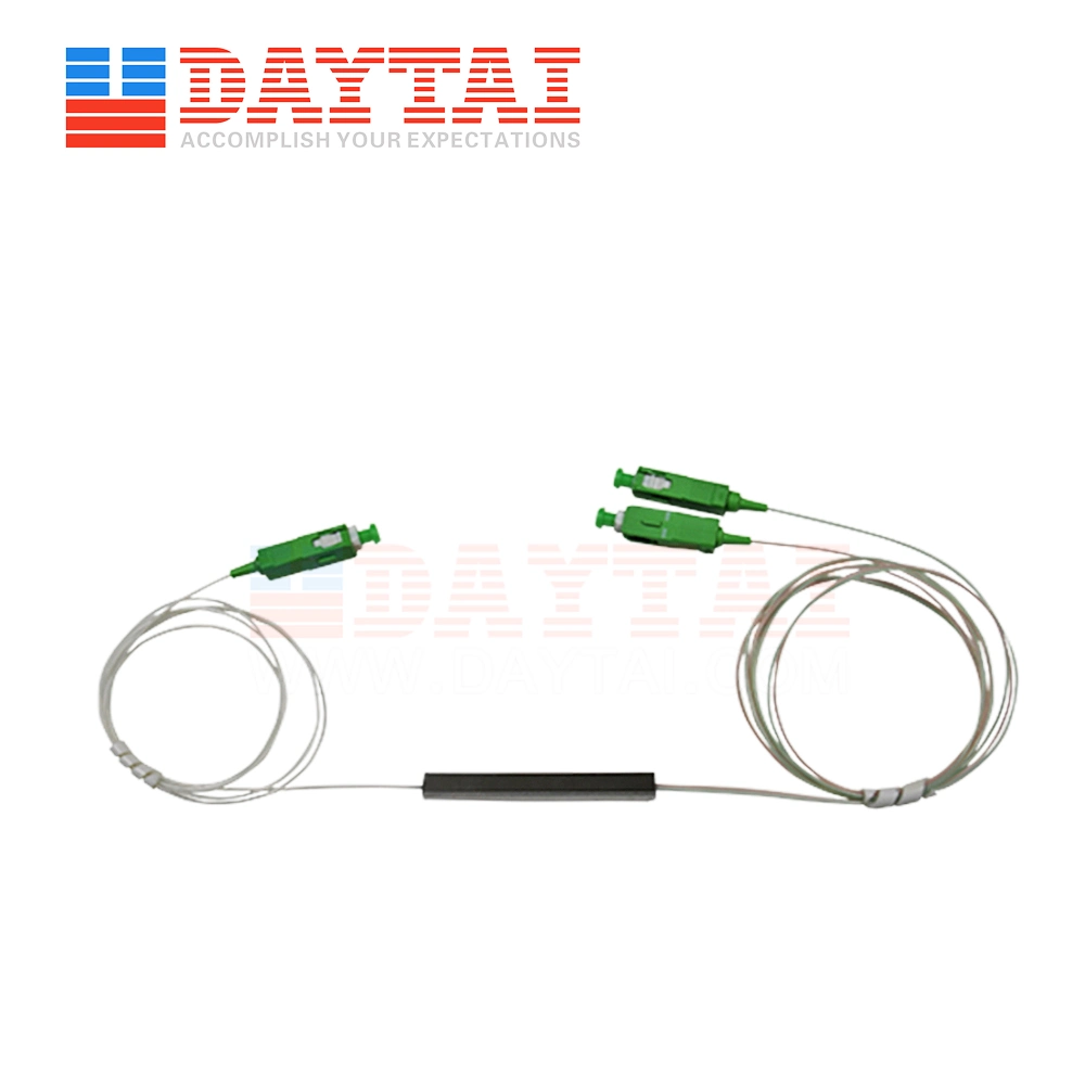 Factory Directly Sales 0.9mm Sm Fiber 1X2 PLC Splitter Mini Type with Sc/APC Connector