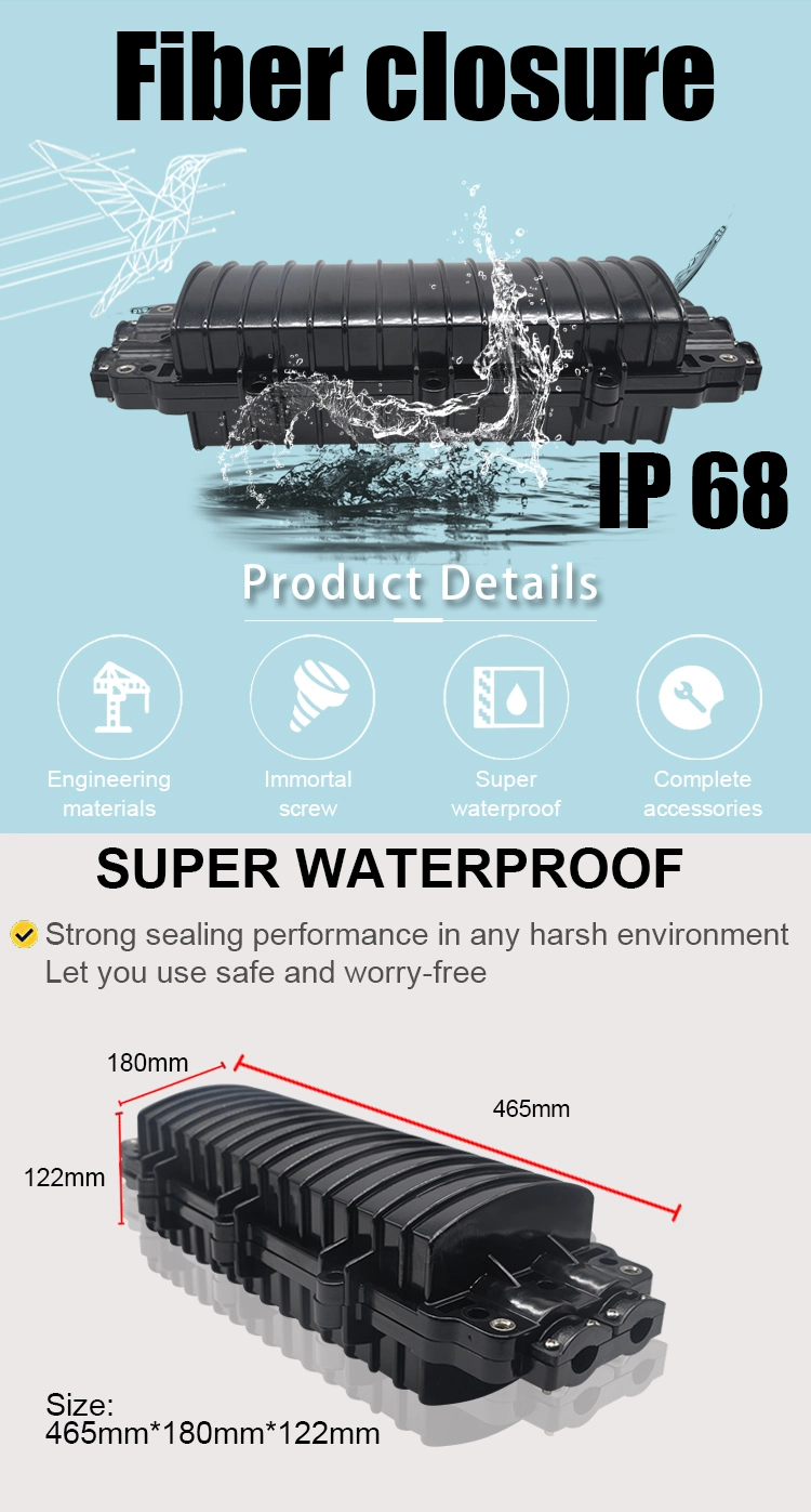 Gcabling Optical Fiber Splice Joint Closure Manufacturers 4 Port Fiber Optic Splice Closure