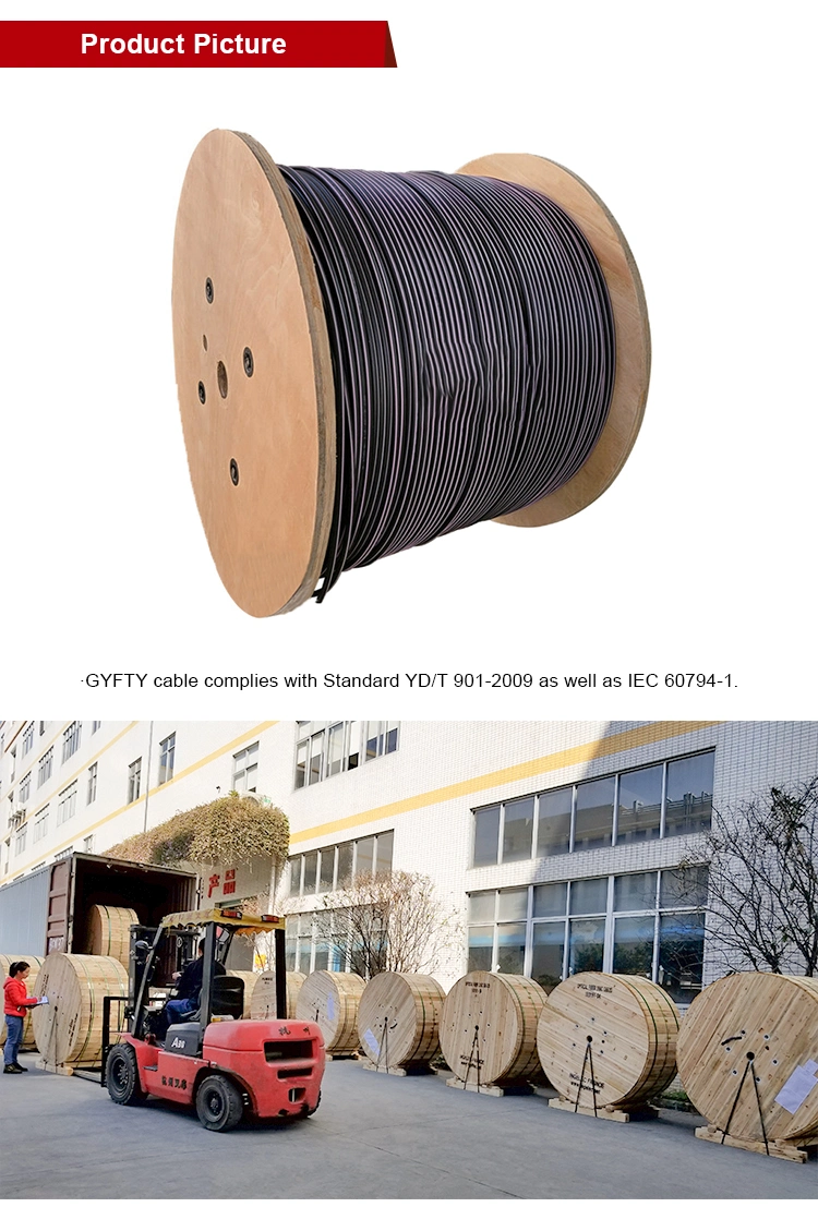 Hanxin Brand 24 Years 24 Core GYFTY Outdoor Duct Non Armoured Fiber Optic Cable