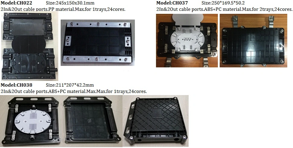 Mini Size for 6 to 12 Fibers in-Line Enclosure for FTTX FTTH Ftta Box