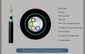 Direct Burial Sheath Multicore Optic Fiber Cable (2 KM/ROLL)