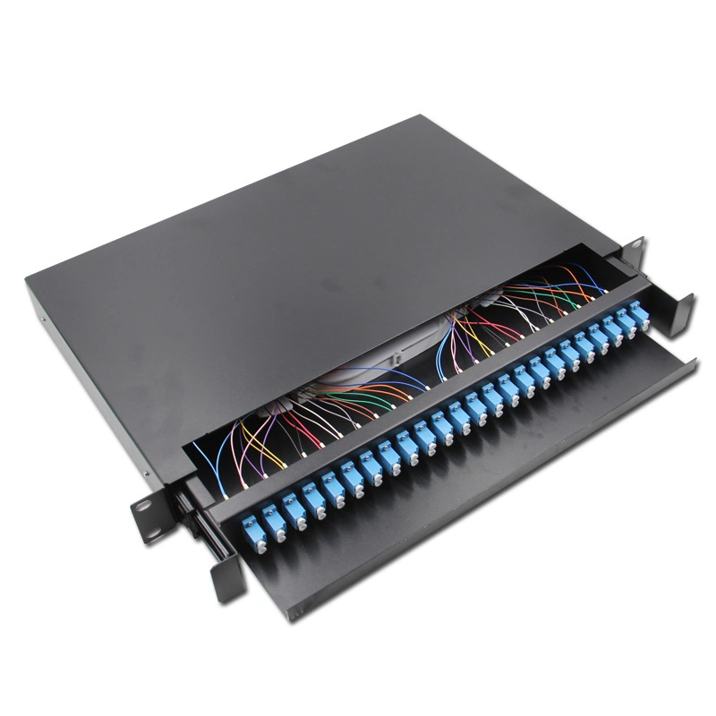 24port Terminal Box Rack Mounted Drawer slidingType SC FULL LOADED Fiber Optic Patch Panel