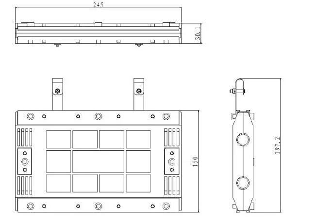 Outdoor Aerial Hanged or Wall Mounted PP Material 1 Tray 24cores Inline Fiber Optic Closure FTTX