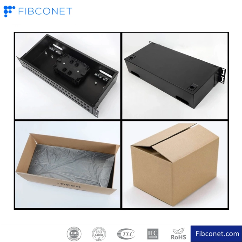 FTTH Drawer Type 12 24 Fibers Fiber Optic Duplex LC Patch Panel