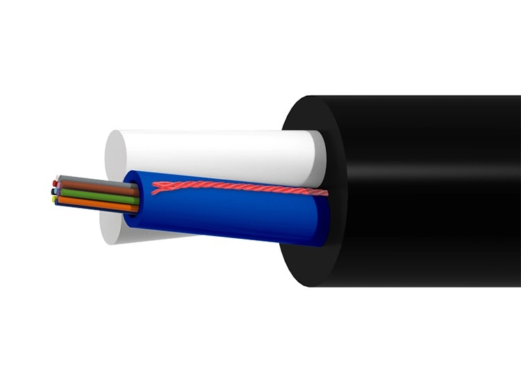 Anatel Certificate Asu 80 Gyffy Outdoor 2-12 Core Aerial Fiber Optic/Optical Fibra Optica Cable with 2 FRP