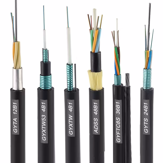 Câbles souterrains 4 6 8 12 16 24 48 72 96 144 Câble à fibre optique à enfouissement direct monomode GYTA53