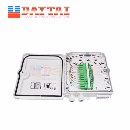 Boîte de sieste de distribution optique de fibre de jonction d'épissure de fibre optique de 8 noyaux Boîte optique de terminaison de fibre FTTH